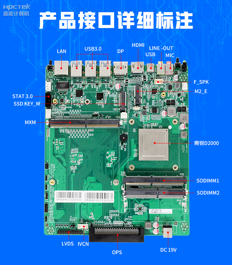 【高能计算机新品发布】飞腾D2000国产OPS主板，让教育设备智慧融合！(图4)